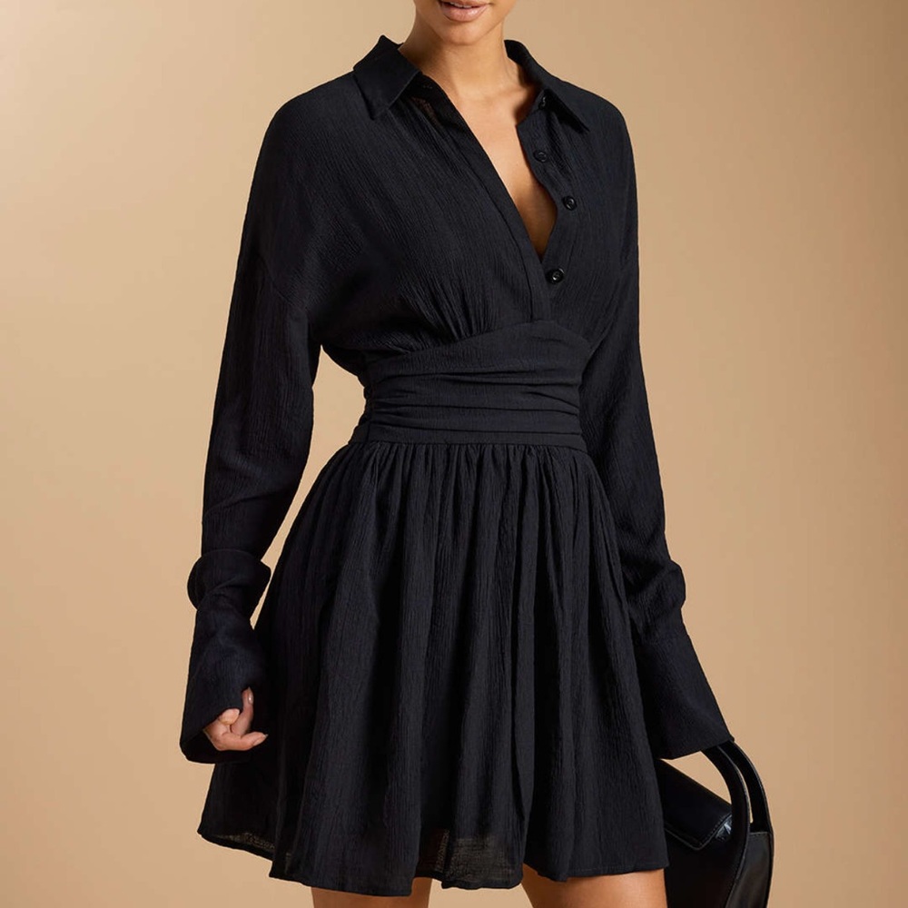 Long sleeve black dress